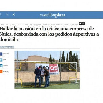 Hallar la ocasión en la crisis: una empresa de Nules, desbordada con los pedidos deportivos a domicilio