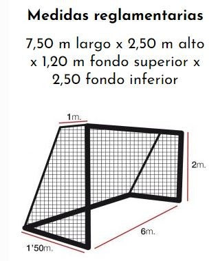 REDES FUTBOL A7 4MM POLIPROPILENO DIFERENTES COLORES