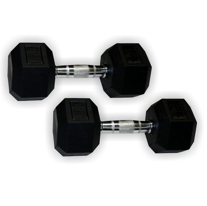 MANCUERNA HEXAGONAL GOMA 25 KG SET 2 UD