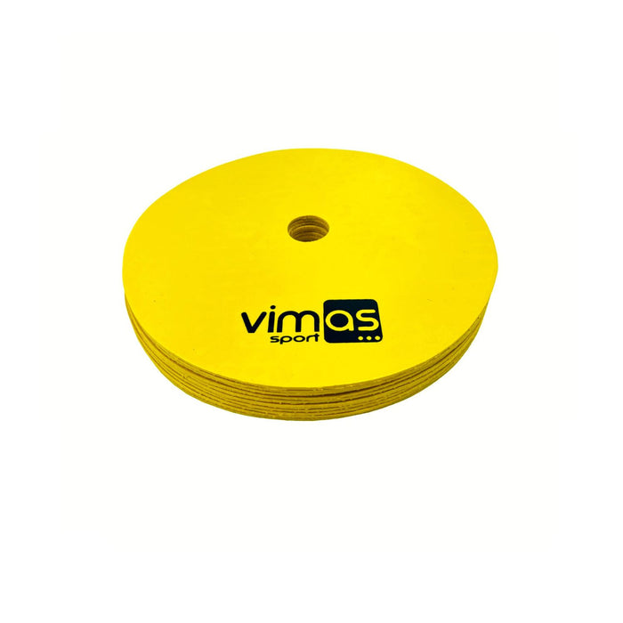 CÍRCULOS DE CAUCHO (SET 10 UDS) AMARILLO Ø 20 cm