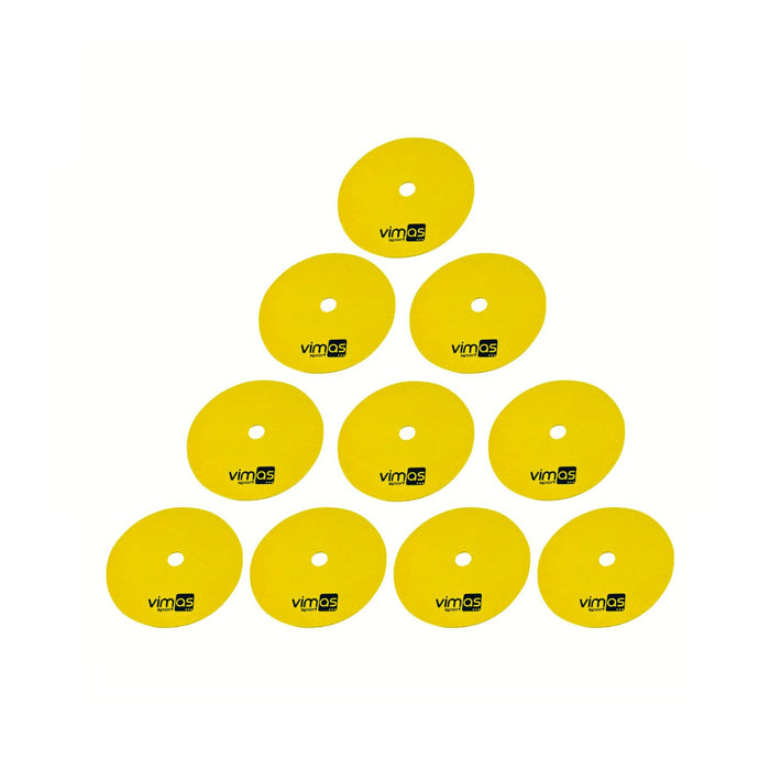 CÍRCULOS DE CAUCHO (SET 10 UDS) AMARILLO Ø 20 cm